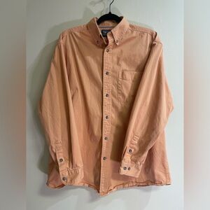 Wrangler TwentyX Long Sleeve Button Down Orange Logo Men’s Size L